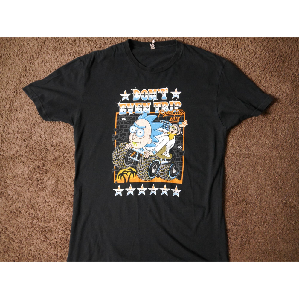 Rick and Morty "2018 Don't Even Trip" Men's Medium Short Sleeve Tee